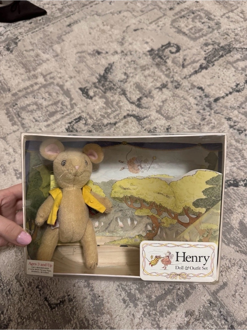 American Girl Henry Plush Mouse in Yellow Jacket